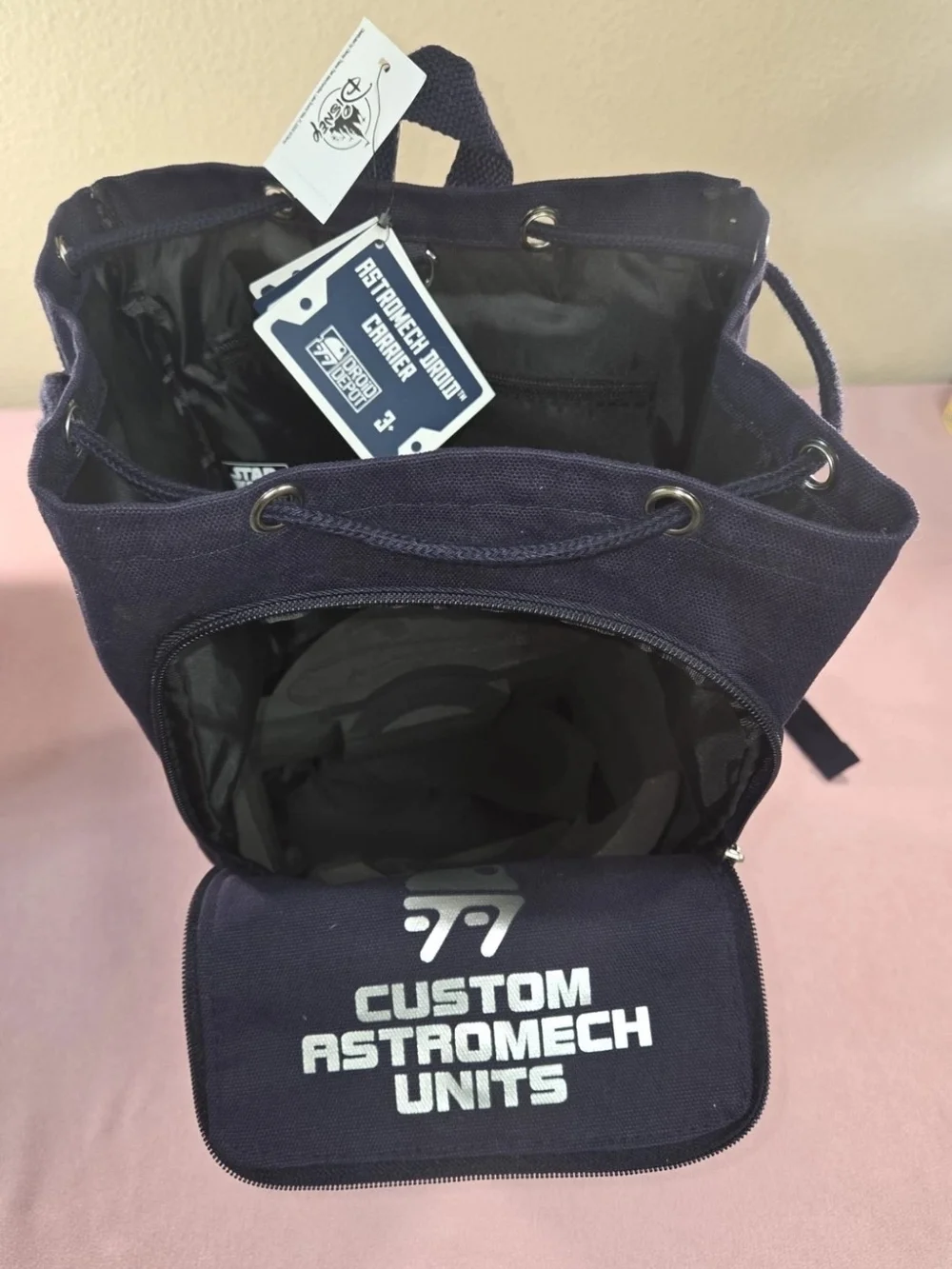 Disney Droid Navy Industrial Automation Drawstring Backpack